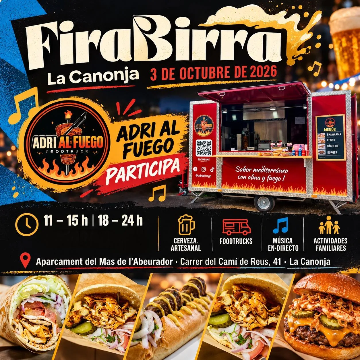 🔥 ¡Adri al Fuego llega a FiraBirra La Canonja! 🍺🌯