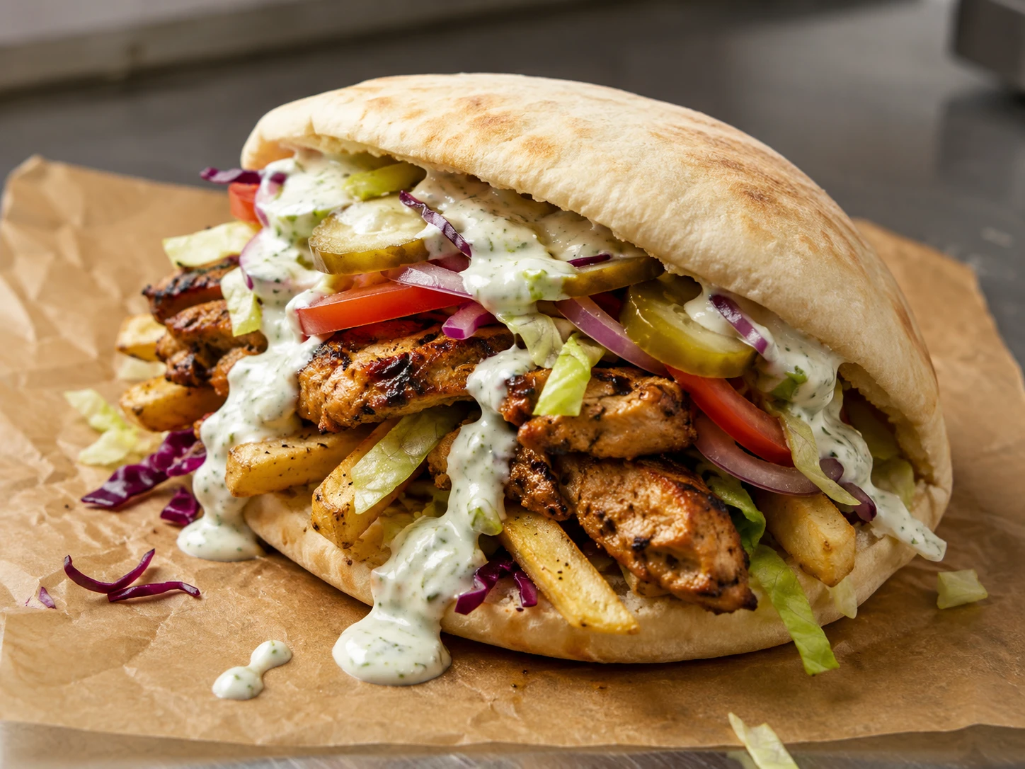 Kebab de pollo
